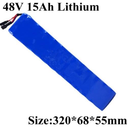 48V 15AH battery pack 48V 15AH 1000W ebike e scooter Lithium ion battery 30A BMS ebike scooter and 2A Charger Free shipping