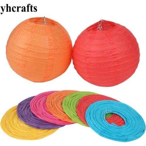 5PCS/LOT.20cm 10 color choose,Paint unfinished paper lantern Kindergarten arts and crafts Early learning educational toys OEM
