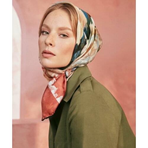 Aker İpek Krep Saten Eşarp KAM 5