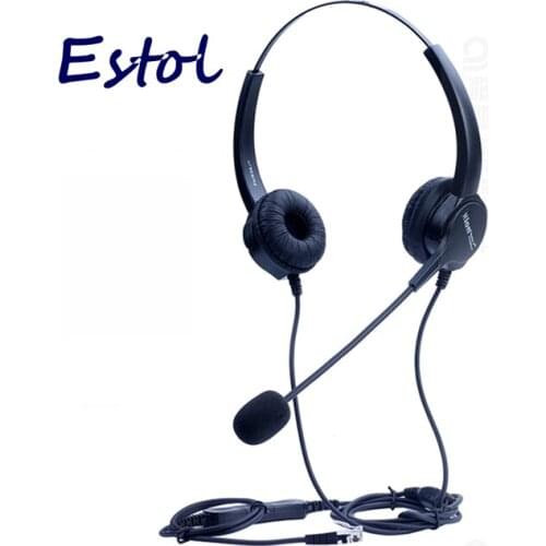 Free Shipping For630D Call center headset earphone headphone RJ9 interface ip phone headset Binaural ears noise cancellation