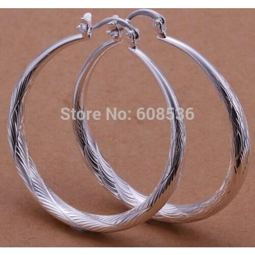 Free Shipping Wholesale fashion jewelry Earrings S925 Sterling Silver color Jewelry, Earrings . QE292