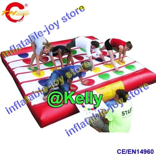 4.5x4.5m, 6x6m commercial rental inflatable twister game for sale, cheap price carnival inflatable sport games, twister jump pad