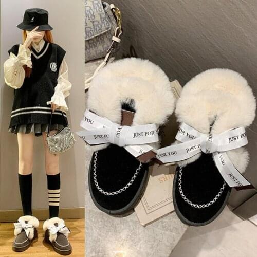 Snow boots women autumn winter new Korean fashion outdoor casual shoes Plush warm cotton shoes women shoes for women sneakers