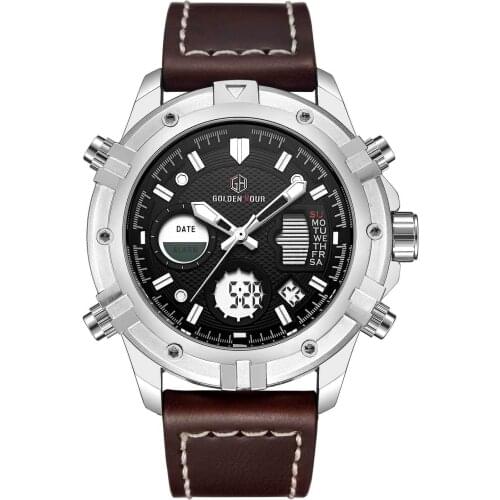 BOYZHE Men's Watch With Leather Strap