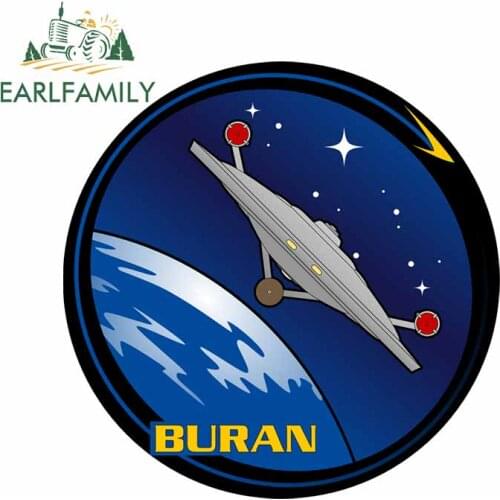 EARLFAMILY 13cm x 13cm for Buran Star Trek Car Truck Decal Bumper Window DIY Custom Printing Body for Car Funny Window Sticker