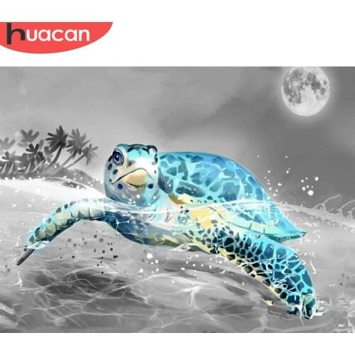 HUACAN 5D DIY Diamond Painting New Arrivals Animal Diamond Embroidery Cross Stitch Turtle Mosaic Sale Handmade Gift