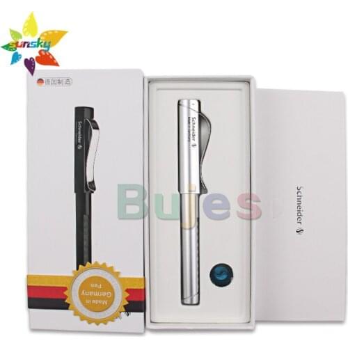 Schneider Base classic color ink pen student office pen gift box F pen head Soft Rubber Grip pen Office Stationery supplies
