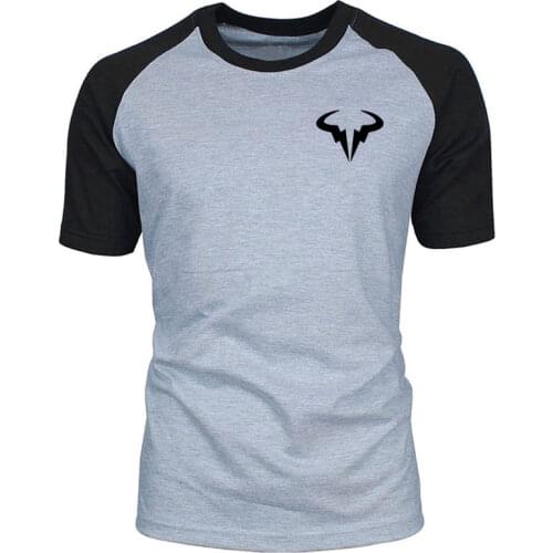 Summer New popular tennis player mens Short Sleeved cotton T-shirt high quality men O-Neck T-shirt tops EU Size