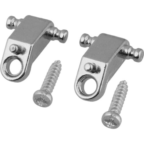Copper Roller Electric Guitar String Tree Guides Retainer Silver Set of 2