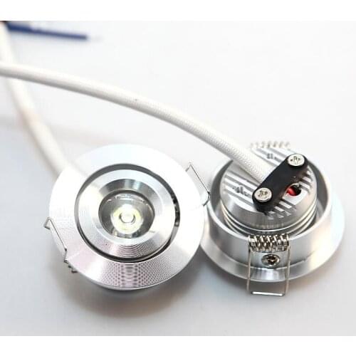 Mini 5W LED Downlight Alumium Sliver Dimmable LED Recessed Ceiling Lamps Warm White Cool White DC12V/AC110V/220V 10pcs