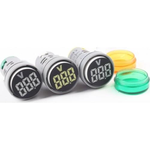 22MM AD16 AD16-22DSV type AC 60-500V Mini Voltage Meter LED Digital Display AC Voltmeter Indicator Light/Pilot Lamp 110V 220V