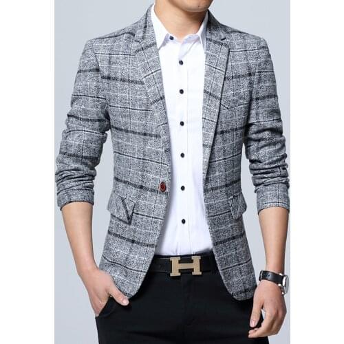 Fashion Brand Mens Suit Jackets Autumn Slim Fit One Button Suit Blazer Fashion New Stylish Formal England Suit Jackets