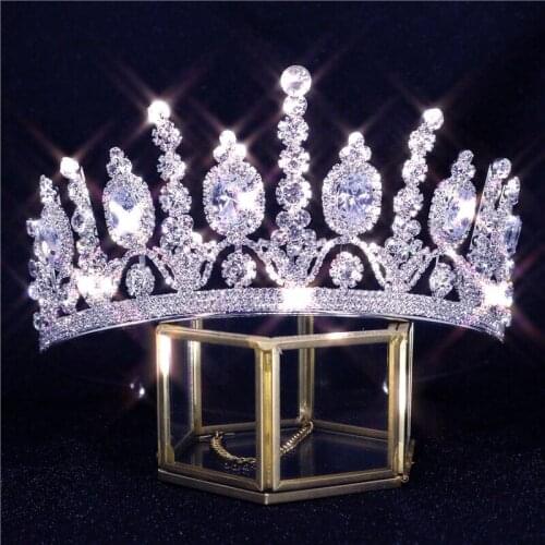 2020 luxury crystal new wedding hair accessories bride shiny zircon crown headdress wedding dress accessories