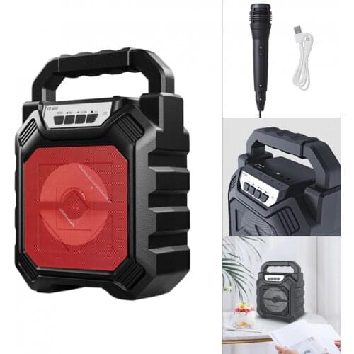 New YD-668 Bluetooth Speaker Wireless Portable Boom Box Subwoofer Support Mic Input 1200mAh Outdoor Speaker Theater Music System