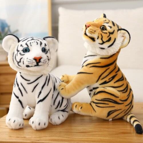 New style Mini Sitting Tiger Plush Toys Soft Stuffed Animals Doll for Children Kids Creative Gift Home Decor Christmas Gift 23cm