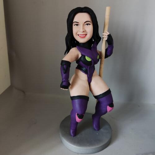 Fantasy Custom Figures Handmade Human Doll Lady Girl with Handbag Tranditional Clothes DIY Action Polymer Clay Birthday Gift