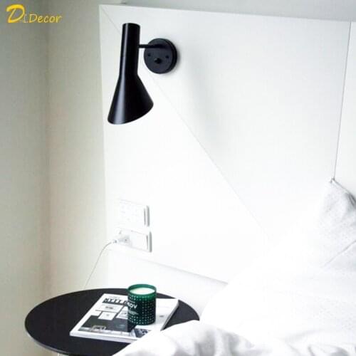 Nordic LED Wall Lamp Modern Loft Design Wall Light Bedroom Bedside Living Room Corridor Sconce Hanging Lamp Bedroom Indoor Decor