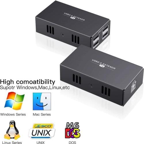 USB Extender 50m/165ft Over Cat5e/6/7 with USB 2.0 Ports Can Connect Printer, Camera, Upan, Keyboard and Mouse, etc