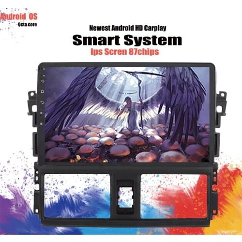 Octa Core 6+128G Android 10.0 Car DVD GPS Navigation Player Deckless Car Stereo for Toyota Vios/Yaris 2013-2016 Radio Headunit