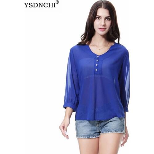 YSDNCHI Blue Blouses