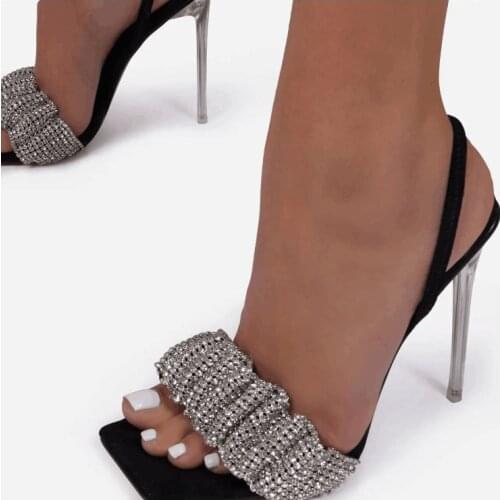 2021 Big Size Women Heels Shoes Sandals Summer Shoes For Women Pumps Female High Heels Women Party Shoes Bling Heels High-heeled