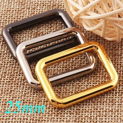 10 PCS Square Rings Silver/Gold/Gunmetal Rectangular Wire Loops 1" Webbing Purse Bag Making Hardware Handbag Rectangle Rings