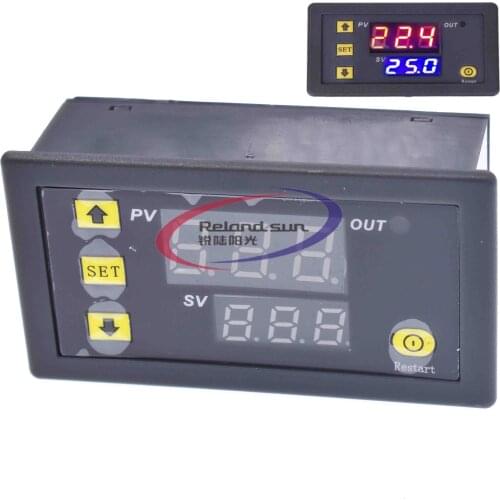 DC 12V AC 110V 220V cycle Time Timer Delay Relay LED Double Digital Display Timing Adjustable Power Supply Thermolator 0-999