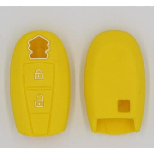 2PC Silicone Key Fob Cover Case Protect Skin Shell Keychain Holder for SUZUKI Swift Grand Vitara SX4 SCORSS Smart Keyless Remote