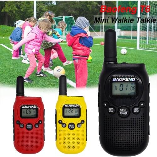2019 Mini Baofeng T6 Kids Walkie Talkie 22-Channels FRS/PMR Two Way Radios 3km Children Ham Radio Station 0.5W Transceiver