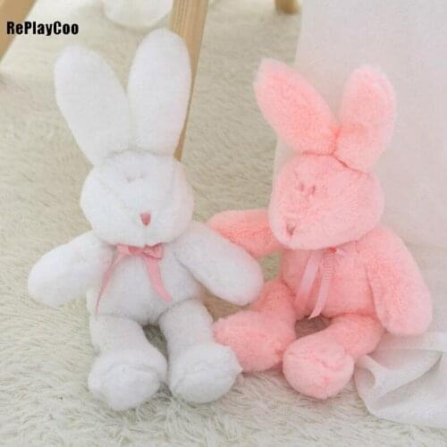23cm Cute Rabbit Doll Easter Toy Plush Cute Animal Pink White Rabbit Doll Childrens Toy Wedding Gift Girlfriend Kawaii DTZ010