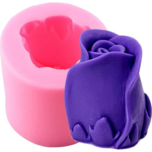3D Rose Soap Candle Silicone Mold Wedding Flowers Fondant Cake Decorating Tools Candy Clay Chocolate Gumpaste Moulds