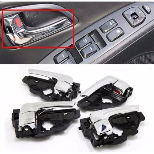 4PCS Inside Chrome Door Handle 4EA 1Set for Hyundai ix35 Tucson 2011-2015 826102S010CR 826202S010CR 826102S010 826202S010
