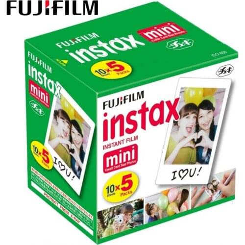 50 sheets Fujifilm Instax Mini 9 Film White Edge Photo Papers For Polaroid Camera Film Mini 8 7s 90 25 55 SP-2 Instant Camera