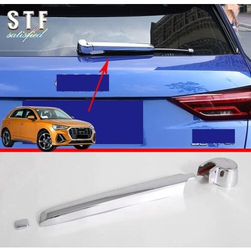 ABS Chrome Rear Window Wiper Arm Blade Cover Trim Overlay Nozzle Molding Garnish For Audi Q3 2019 2020