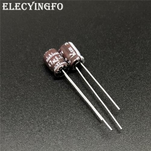 100pcs 47uF 6.3V NICHICON TS Series 5x7mm 6.3V47UF Aluminum Electrolytic Capacitor