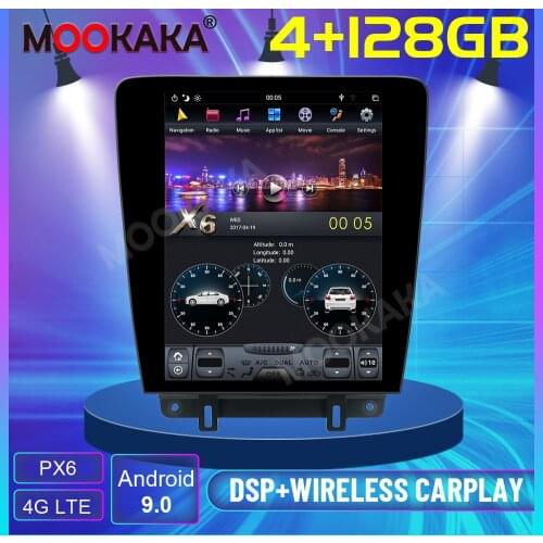 Tesla Screen Wireless Carplay For 2010 2011 2012 2013 2014 Ford Mustang Android Player GPS Unit Auto Audio Stereo Radio Recorder