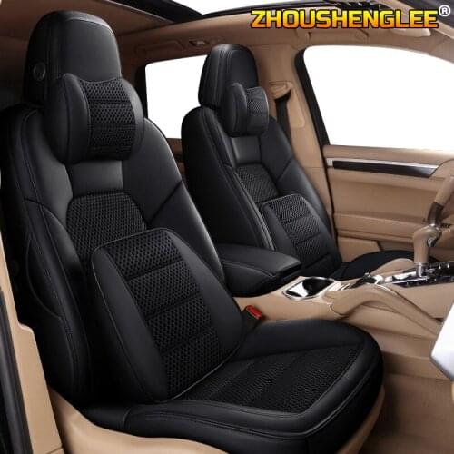 ZHOUSHENGLEE Custom leather car seat cover For kia ceed 2017 cerato k3 sportage 3 rio 4 soul sorento spectra k2 k5 car seats