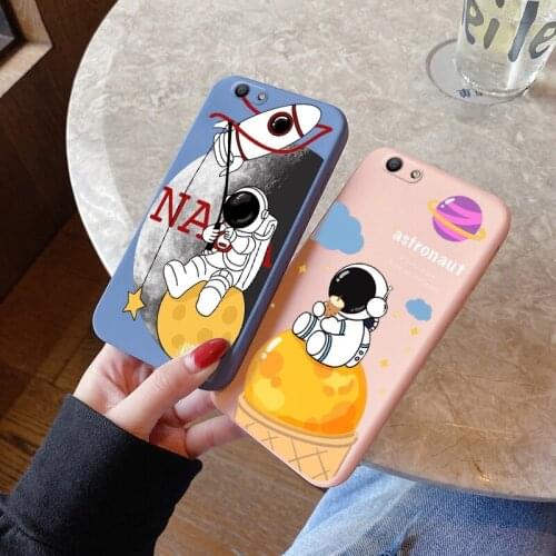 For OPPO A12 A12E A15 A15s A52 A71 A71K A59 Cartoon space astronaut pattern case