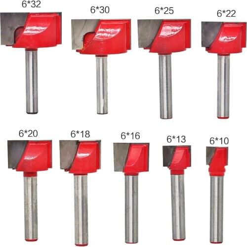 1Pc 10/13/16/18/20/22/25/30/32mm Surface Planing Wood Milling Router Bits Bottom Cleaning Wood Cutting Router Bit