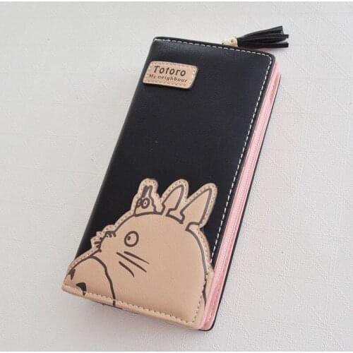 Anime My Neighbour Coin Purse Totoro Cartoon Women Wallet Print Zipper Close Card Ladies Clutch Wallets High Quality PU Leather