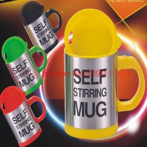 25pcs 12 colors 400Ml Mug Automatic Electric Lazy Self Stirring Mug Automatic Coffee Milk Mixing Mug Tea Smart Stainless Steel