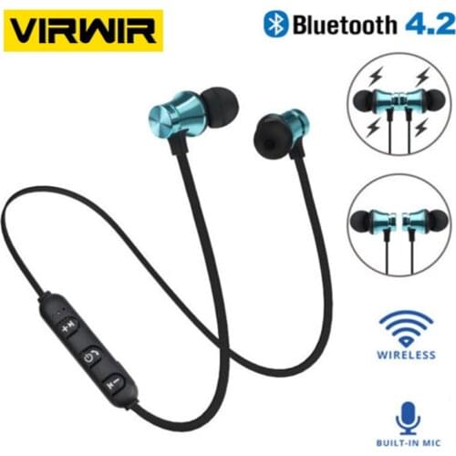 Magnetic Wireless bluetooth Earphone Music headset Phone Neckband Sports Waterproof Earbuds Earphone with Mic For iPhone Xiaomi