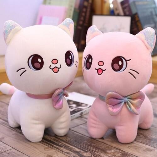 Cute cartoon cat plush toy little cat doll girl heart pink doll cartoon cat doll