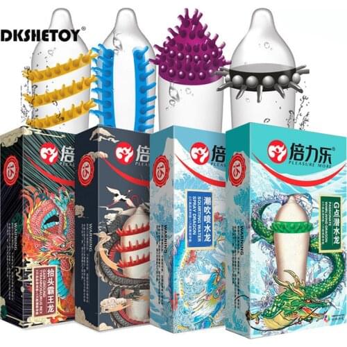 Male G-spot Condoms Dotted Vaginal Stimulation Strengthen Massage Condoms Contraception Supplies Adults Sex Toys Products