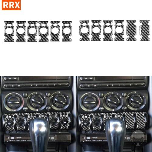 For MINI COOPER R50 R53 2002 2003 2004 Carbon Fiber Stickers Central Control Light Switch Panel Styling Interior Car Accessories