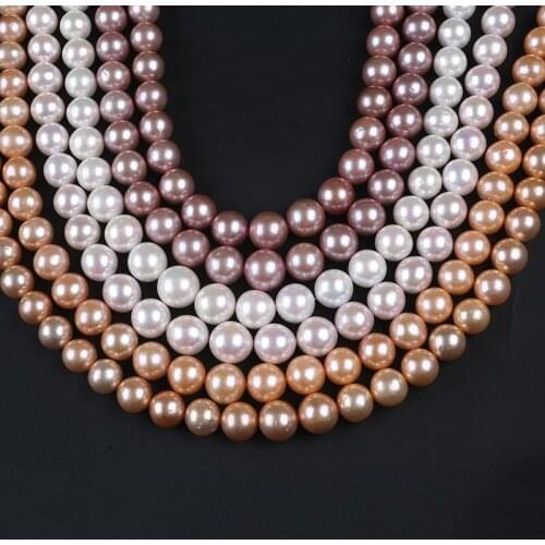 Wholesale 12-14mm Natuarl Color Round Edison loose freshwater pearl