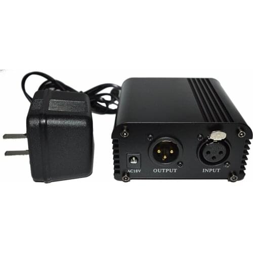 Professional 1 Channel Condenser Microphone Power supply 48V Phantom Power Adapter