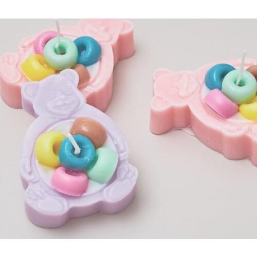 Ins Shooting Props Birthday Gift Bear Candles Soy Wax Aromatherapy Bear Candles Scented Animal Candle