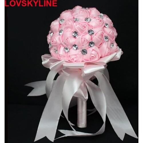 Handmade beautiful European Luxury Stunning Star beaded Rhinestone Pearl Brooches wedding Flower Bridal Bouquet Home Decor