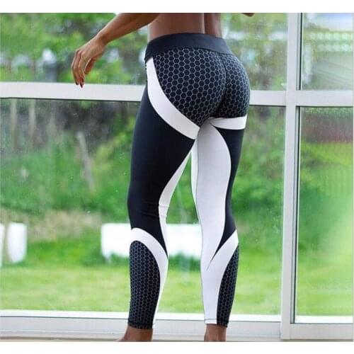 Cellular digital printing hip high waist sports casual quick-drying yoga pants leggings